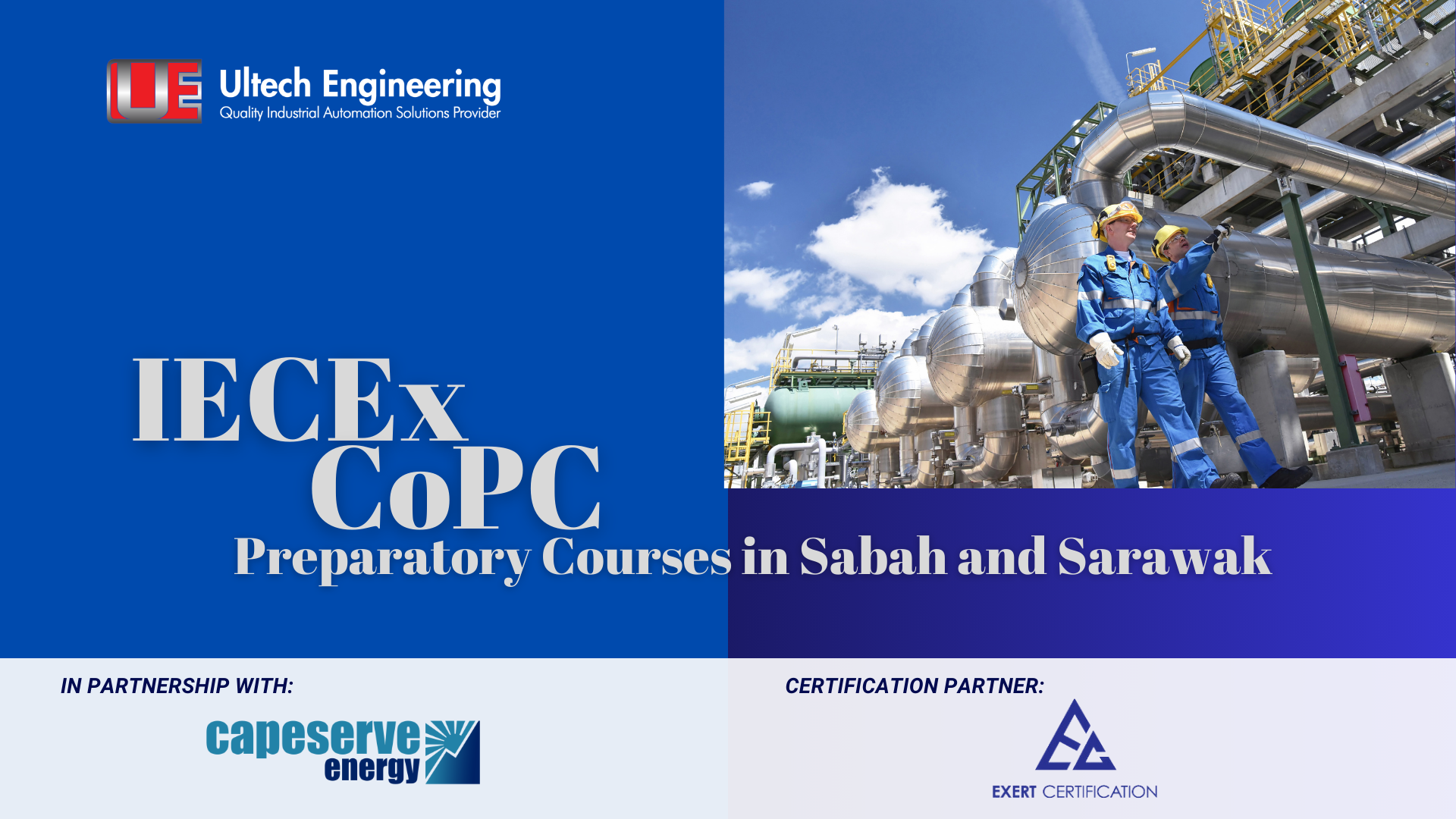 Ultech Engineering Announces Partnership with Capeserve Energy for IECEx CoPC Preparatory Courses in Sabah and Sarawak